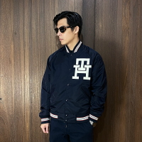 美國百分百【全新真品】Tommy Hilfiger 棒球外套 男款 TH 鋪棉外套 大logo 夾克 深藍 CQ09