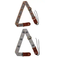 Embroidered Ukulele Strap Universal Adjustable Portable Shoulder Belt for Concert Ukulele 4 String Instruments Accessory