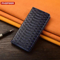 Luxury Case For IIIF150 B2 Ultra B1 Pro Raptor LTD Air1 Ultra Plus Air1 Pro Wallet Flip Cover Python Skin Genuine Leather Coque
