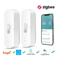 Tuya Zigbee Temperature And Humidity Sensor Smart Home Temperature And Humidity Sensor Smart Home Works With Alexa Google Home
