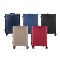 【Samsonite 新秀麗】25吋 EVOA Z 可擴充拉絲光澤防刮防盜拉鍊輕量PC避震輪行李箱(多色可選)