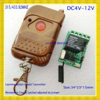 Smart Home Remote Control Switch RF Radio Receiver ASK Learning Code Work with Broadlink 315/433.92 Mini 10A Relay 4V5V6V 9V 12V
