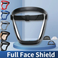 Transparent Full Face Shield Splash-proof Welding Safety Glasses Face Shield Windproof Mask Unisex Eye Protection Face Mask