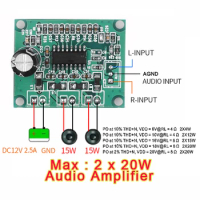 Hot 20W Amplifier Board Digital AMP HiFi Stereo Class D Low Distortion Audio Power Sound DC12V Power MP3 Amplification Module