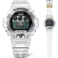 【CASIO 卡西歐】40周年CLEAR REMIX系列限量型號透明錶殼潮流腕錶 50mm(DW-6940RX-7)