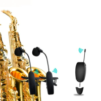 UHF Wireless Instruments Saxophone Microphone Wireless Receiver Transmitter For Trumpets System Clip on Musical Instruments