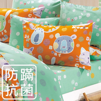 鴻宇 雙人床包組 歡樂園地桔 防蟎抗菌 美國棉授權品牌 台灣製2262GT2R