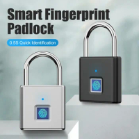USB C Rechargeable Fingerprint Smart Padlock Keyless Door Lock Portable Fingerprint Lock for Bag Drawer Suitcase Gym School