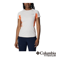 Columbia 哥倫比亞 女款-鈦酷涼快排短袖上衣-橘紅 UAK18040AH / S23