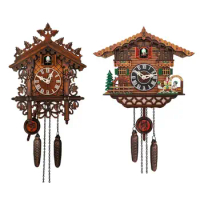 Creative Antique Cuckoo Wall Clock Cuckoo Wood Hanging Decorations for Living Room bedroom Home Decor Vintage Craft Art Gift