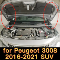 for Peugeot 3008 2016-2021 SUV Lift Supports Absorber Prop Front Hood Bonnet Modify Gas Struts Shock Dampers Springs Accessories