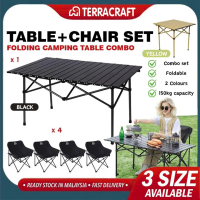 [CAMPTURE]1 SET COMBO Table+2 Chairs Outdoor Camping Folding Chair Glamping Camping Picnic Table Mej