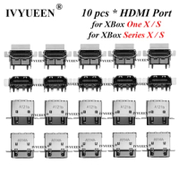 IVYUEEN 10 PCS for XBox ONE Series X / S Console Original HDMI-Compatible Port HD Display Socket Connector Jack Interface Repair