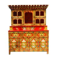 Yy Solid Wood Hand Painting Buddhist Shrine Tibetan Buddhist Hall Altar