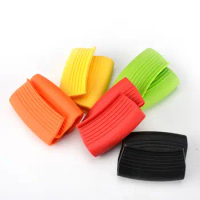 Tool Non-Slip For Frying Cast Iron Skillet Pan Insulation Clips Silicone Lid Pot Handle Cover Pot Handle Protectors