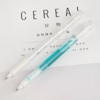 【送5ml彩墨】透明鋼筆式彩色中性筆可愛創意直液式走珠筆可加墨