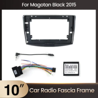10-Inch Android Car Radio Fascia Frame Adapter Power Cable Black Frame Kit For VW Volkswagen Passat B7 B6 CC Magotan 2010-2015