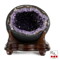 開運方程式 紫晶洞l紅綠雙色花瓣瑪瑙AGU601(4.5kg豔紫烏拉圭錢袋子紫水晶洞)