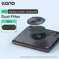 ตัวกรองฝุ่นและแผ่นหน่วยความจำสำหรับพัดลมระบายความร้อนแล็ปท็อป RGB รุ่น V12 Turbo ของ llano