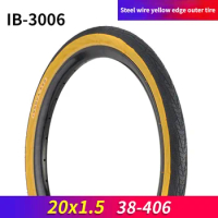 20x1.5 38-406 Folding Bike Tire Ultra-light Yellow Color 20inch Small Wheel Folding Bicycle Tire 60TPI IB-3006