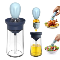 Kitchen Oil Bottle Silicone Brush BBQ Grill Dropper Olive Oil Dispenser Bottle for Cooking Baking Barbecue Kitchen Accessories