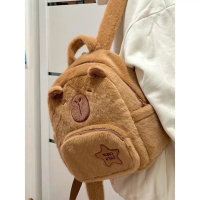 Balo mầm non cho bé từ 1 đến 5 tuổi đeo vai capybara lông chuột đáng yêu cho bé học mầm non