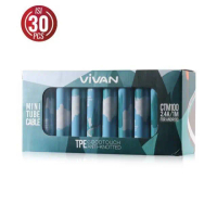 Kabel data compatible for 30pcs Vivan CTM100 Flat Micro USB Data  Mini Tube  Android