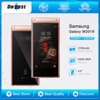 Original Samsung W2019 World Flagship 4G Mobile Phone Dual SIM 4.2'' 6GB RAM 128/256GB ROM 12MP*2+8MP Flip Android SmartPhone