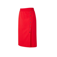FILA #幻遊世界 女針織窄裙-紅色 5SKY-1444-RD