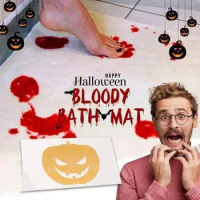 Halloween Bloody Color Changing Bath Mat Halloween Decoration Horror Color Changing Carpet Bathroom Floor Bath Anti slip Mat