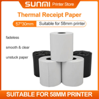 57*30mm Thermal Paper Cash Register Receipt Paper Suitable For SUNMI V2/V2s/V2Pro Mobile Smart 58mm Printer POS PDA Ticket Paper