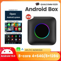 Android 13 Qualcomm 6225 Car Ai TV BOX for Benz VW Toyota Kia Hyundai Volvo Wireless CarPlay Android Auto Adapter Plug and Play