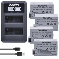 Durapro 4pc Battery For Canon LP-E8 LP E8 LPE8 Li-ion Batteries + LED Dual USB Charger For Canon EOS 550D 600D 650D 700D Camera