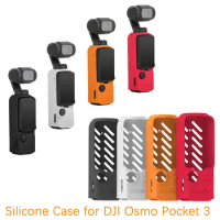 Silicone Case for DJI Pocket 3 Handle Protective Cover Lens Cap Soft Shell for DJI Osmo Pocket 3 Gimbal Camera Accessories