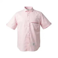 Thom Browne RWB Embroidery Short Sleeve Shirt Light Pink 2 Pink