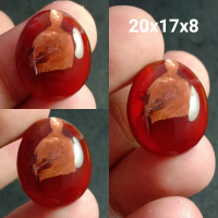 Natural Batu Akik Motif Gambar Baju Merah Samurai Jepang Unik Antik 1