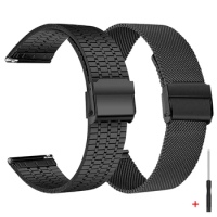 20 22mm Stainless Steel Strap For Amazfit Watch BIP 5 GTR 4 /GTR 3 Pro 2 2e 47mm Band For Mi Watch S1 Pro color 2 Metal Bracelet