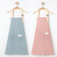 圍裙 烘焙圍裙 2021新款圍裙女家用廚房夏季薄款工作服透氣網紅日式棉麻做飯圍腰『cyd5656』