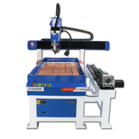 Hot Aluminum Portable Metal Engraving Machine 4Axis 6090 6012 6015 1212 Table Top CNC Router with Side Rotary Axis for Wood PVC