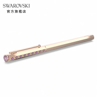 【SWAROVSKI 官方直營】圓珠筆經典 粉紅色 鍍玫瑰金色調 交換禮物