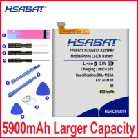 HSABAT 0 Cycle 5900mAh Battery for AGM X1 High Quality Mobile Phone Replacement Accumulator