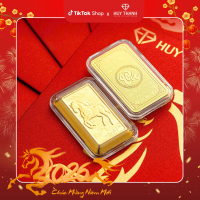 HuyThanhJewelry BINHNGOPHAT Quà tặng Bính Ngọ Phát Vàng 24K (Chứa 0,1gram Vàng 24K)