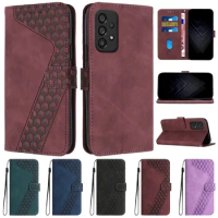 For Samsung Galaxy A52s 5G Case Luxury Geometric Leather Wallet Case For Funda Samsung A52 A 52S 5G SM-A528B A525F Phone Cover