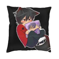 Aaron Lycan With Waifu Aphmau Lycan Pillowcase Bedroom Home Decoration Aaron Lycan Anime Cats Waifu 