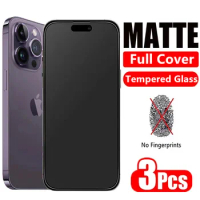 3Pcs Matte Glass For iPhone 15 14 13 12 11 Pro Max Screen Protector For iPhone 12 13 Mini XR XS Max 14 15 Plus Glass Film