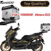 5083 Magnesium Aluminum Alloy Motorcycle Trunk Tail Box Luggage Storage Case Waterproof Steel Bracket for YAMAHA Nmax155
