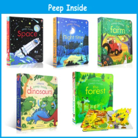 Usborne Books Peep Inside English Learning Flap Picture Books Bedtime Reading for Toddlers Children Gifts Montessori Toys