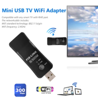 300Mbps Universal USB TV WiFi Dongle Adapter Wireless Network Card RJ45 Ethernet Network Repeater for Samsung Sony Smart TV