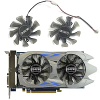 2PCS 75MM GA82O2M GTX750 750TI GPU Cooler for GALAXY KFA2 GeForce GTX 750 750Ti Graphics Card Fan