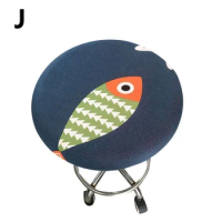 Round Chair Cover Spandex Bar Stool Cover Elastic Seat Covers Home Chair Simple Stretch Chair Slipcover Floral Printed